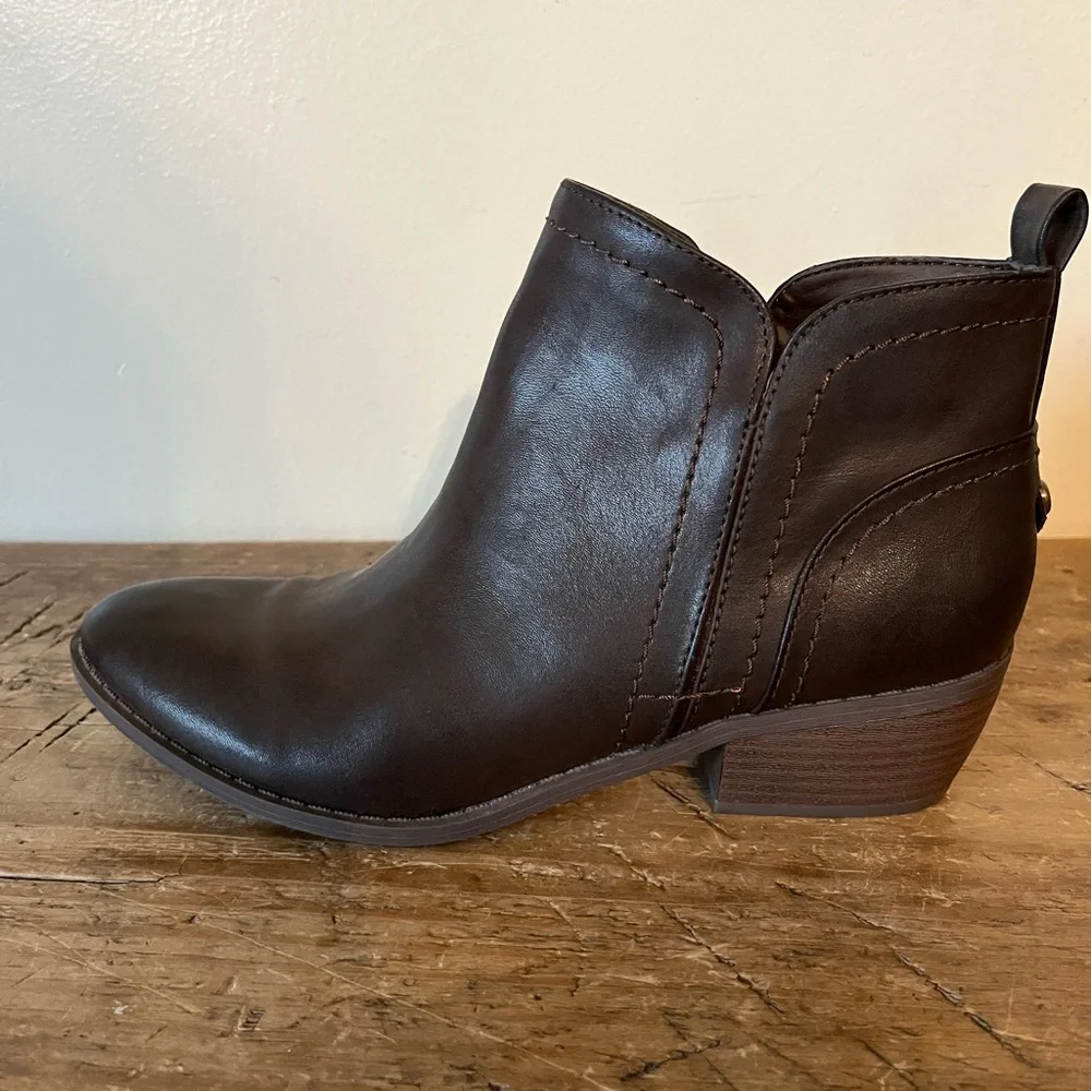 G by Guess Chocolate Ankle Booties